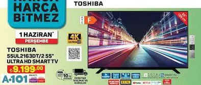 TOSHİBA 55 ULTRA HD SMART LED TV/AKILLI TELEVİZYON